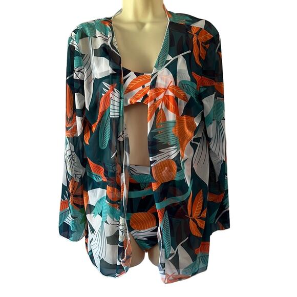 SHEIN Size L Bikini Swimsuit with Coverup - Picture 1 of 10